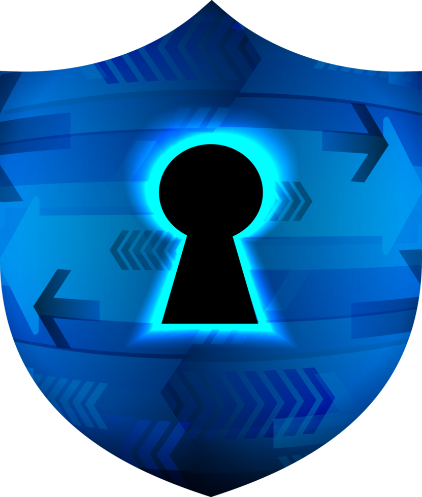Modern Technology Shield Cybersecurity Crop-out png