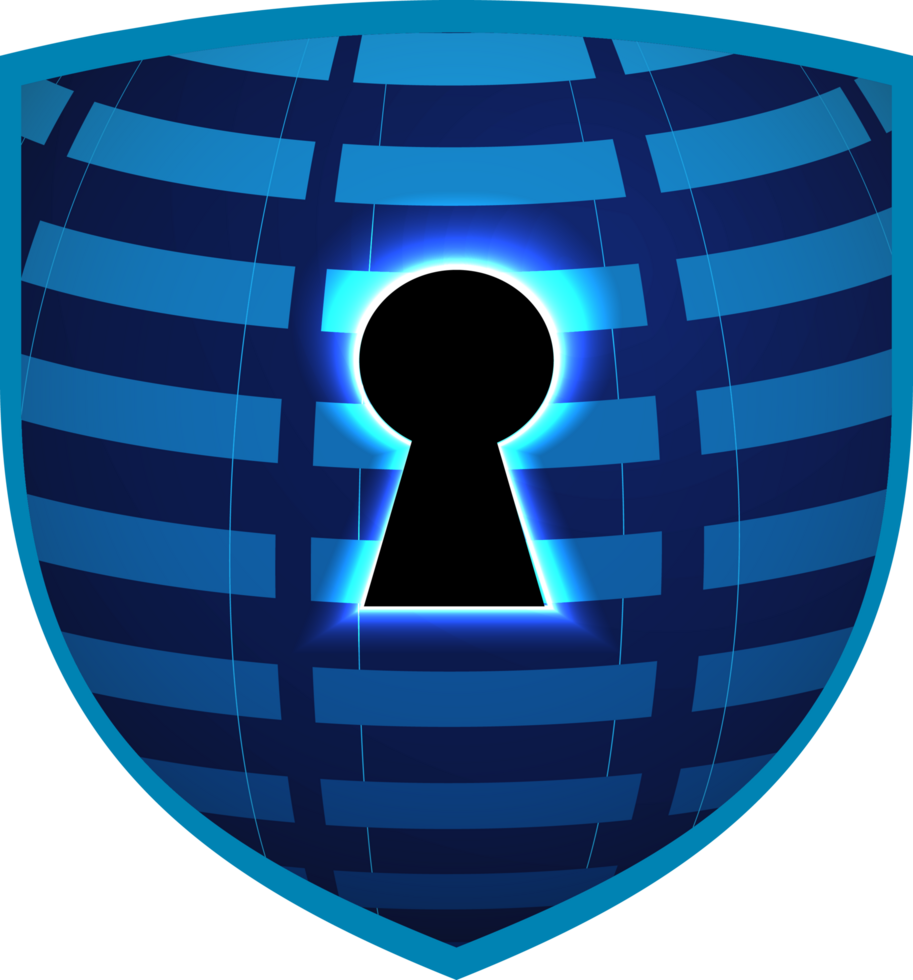 Modern Technology Shield Cybersecurity Crop-out png