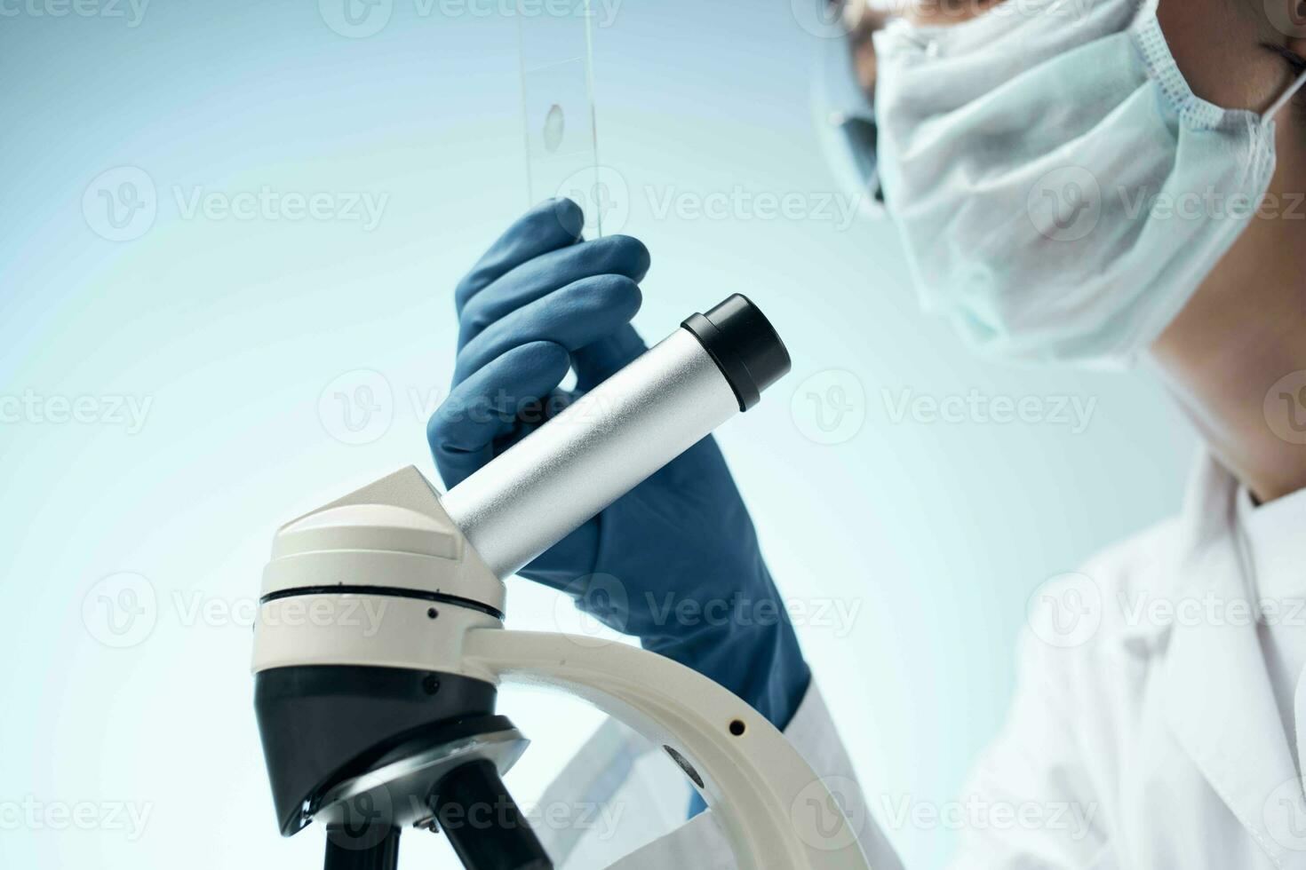 microscope research biotechnology close-up laboratory photo