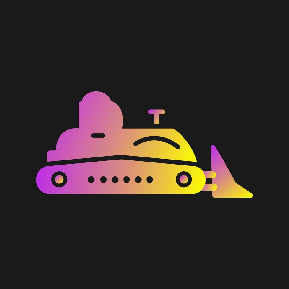 Bulldozer Vector Icon