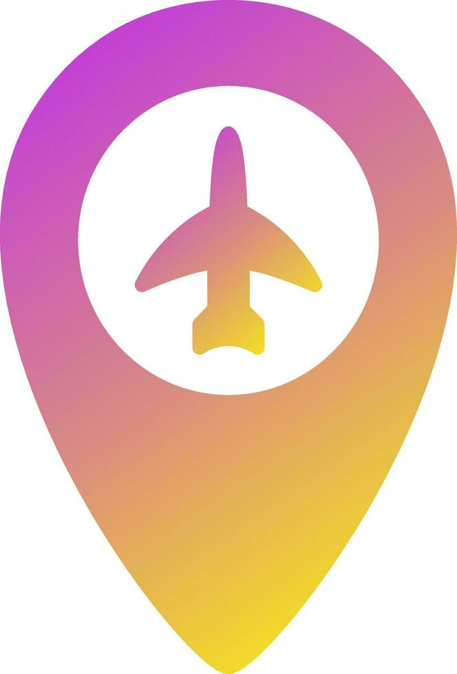 Airport Location Vector Icon