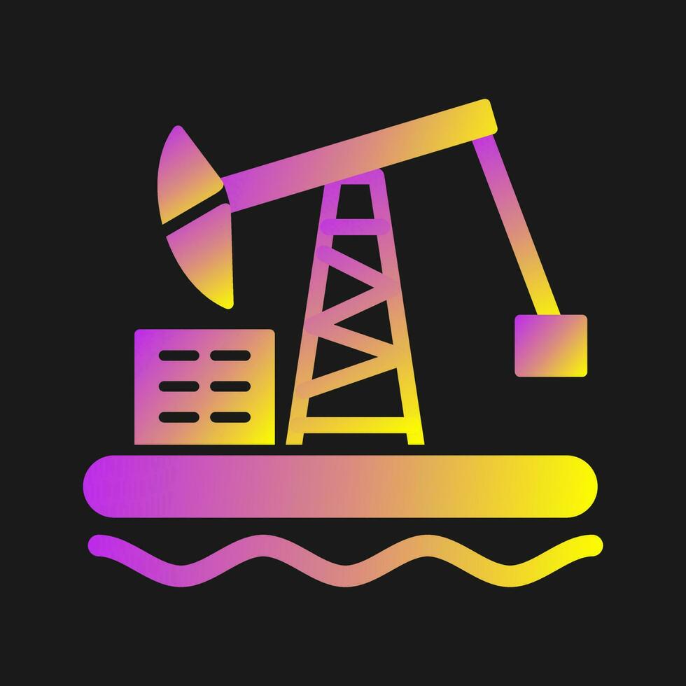 Oil Platform Vector Icon