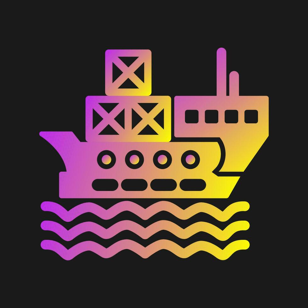 Delivery via Shipping Vector Icon