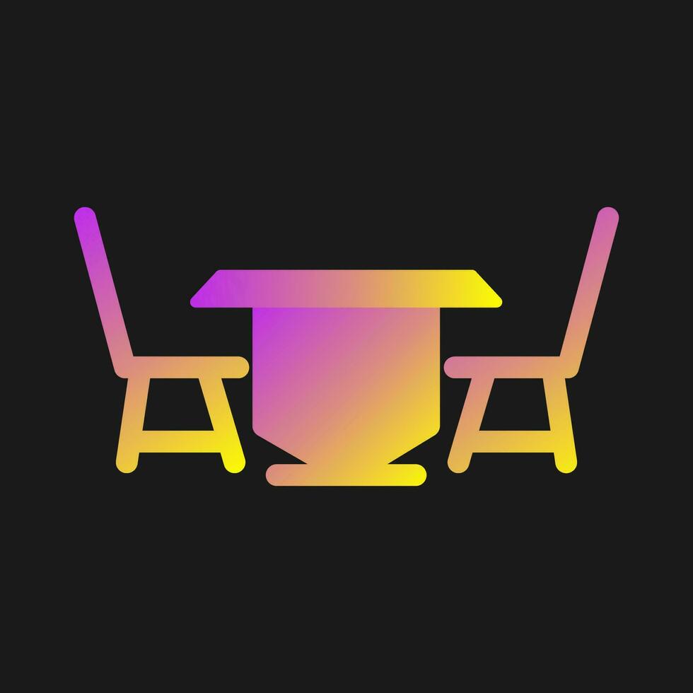 Lunch Table Vector Icon