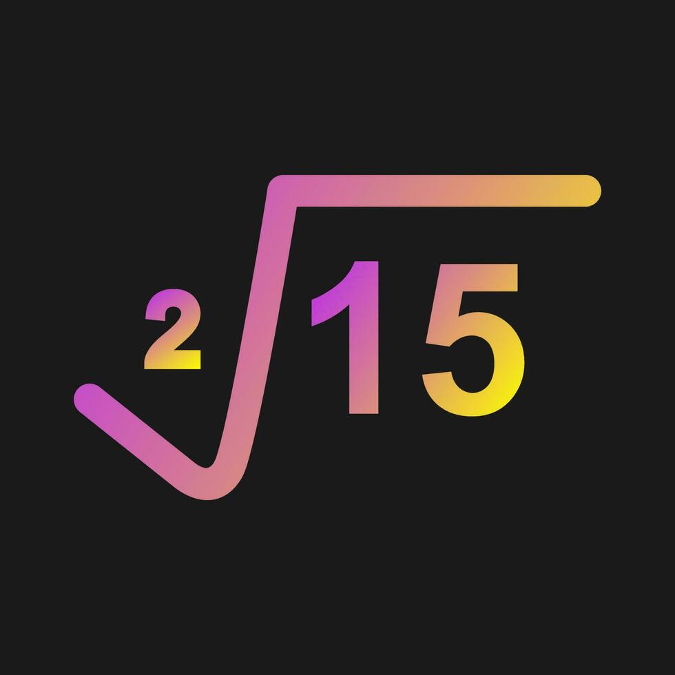 Square Root Vector Icon
