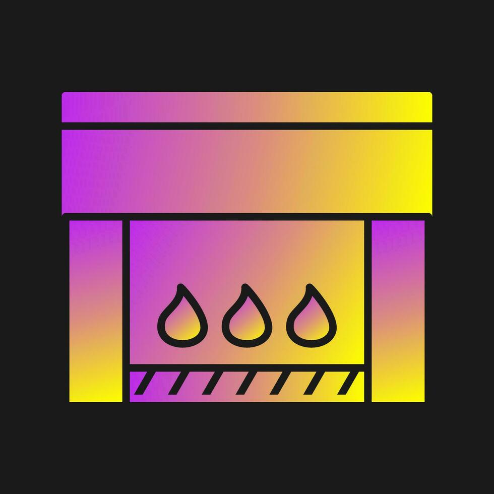 Electric Fireplace Vector Icon