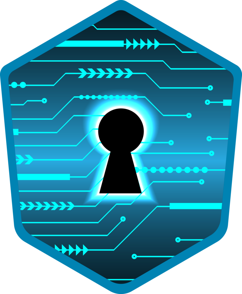 Modern Technology Shield Cybersecurity Crop-out png