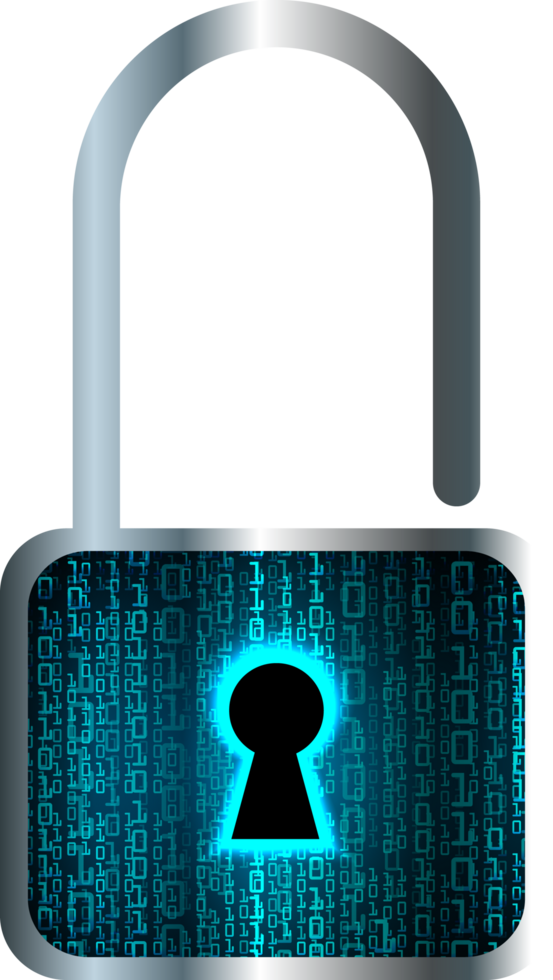 Modern Technology Padlock Cybersecurity Crop-out png