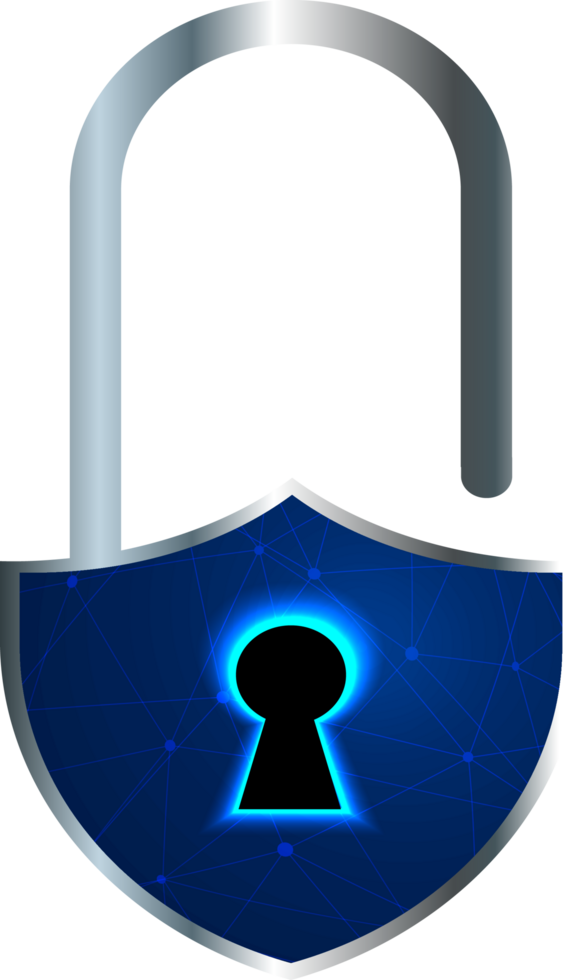 Modern Technology Padlock Cybersecurity Crop-out png