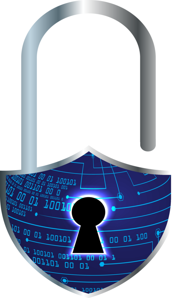 Modern Technology Padlock Cybersecurity Crop-out png