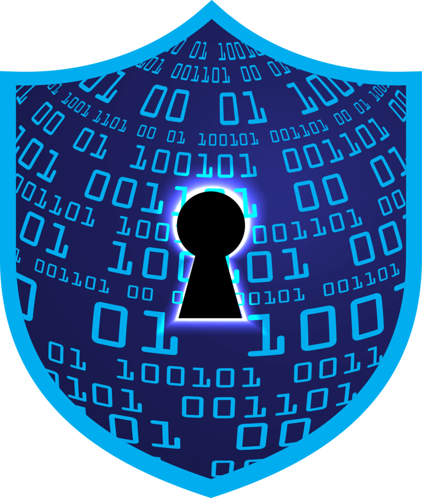 moderno tecnologia escudo cíber segurança recortar png
