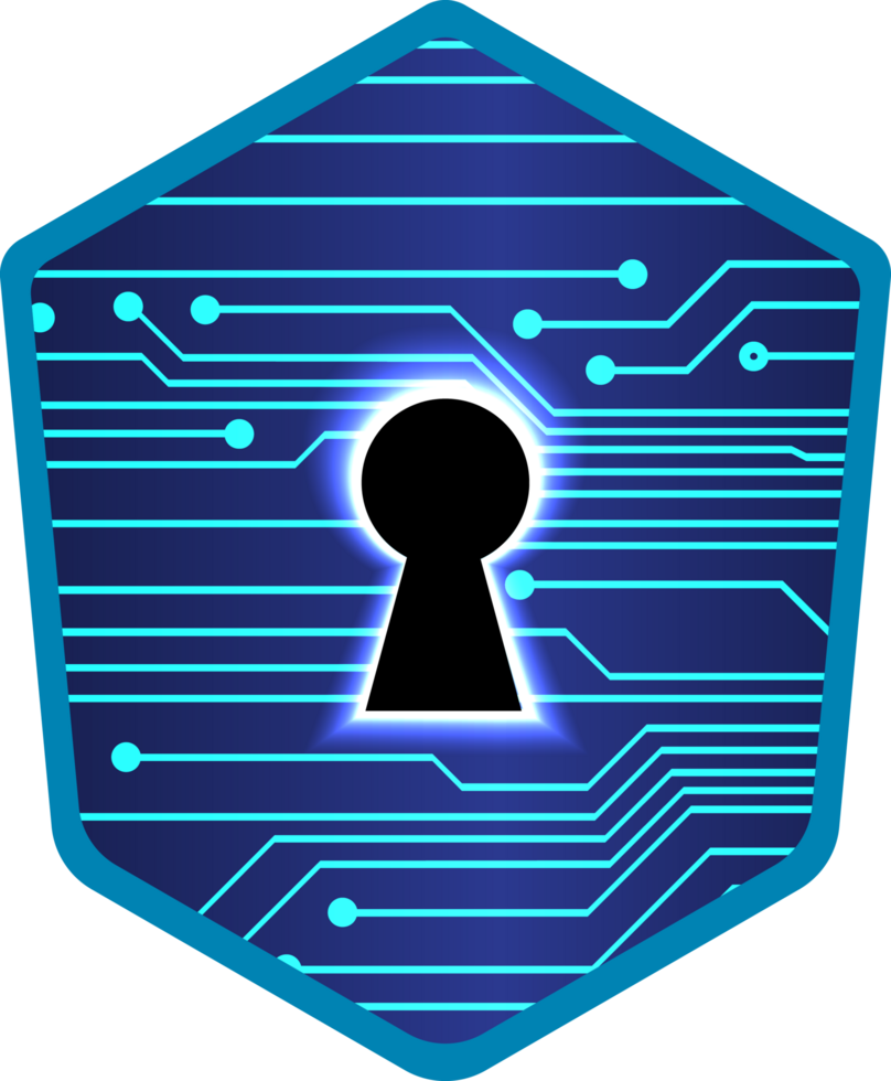 Modern Technology Shield Cybersecurity Crop-out png