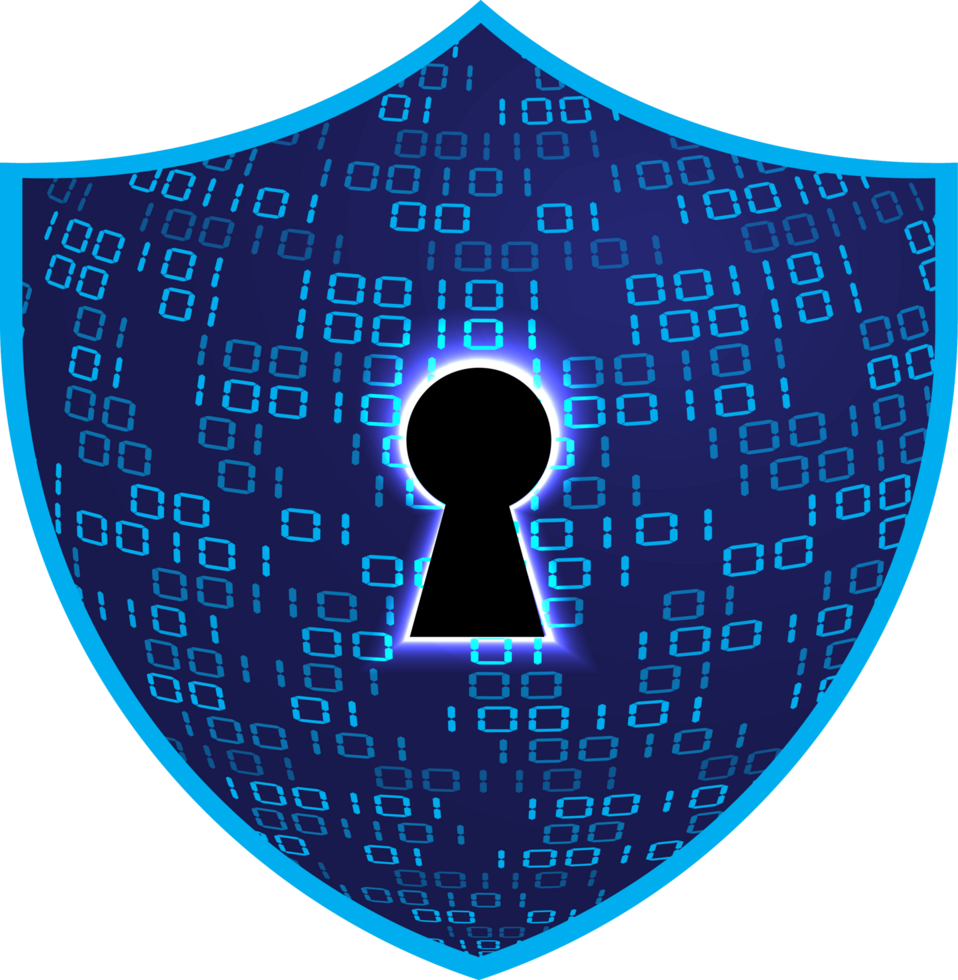 Modern Technology Shield Cybersecurity Crop-out png
