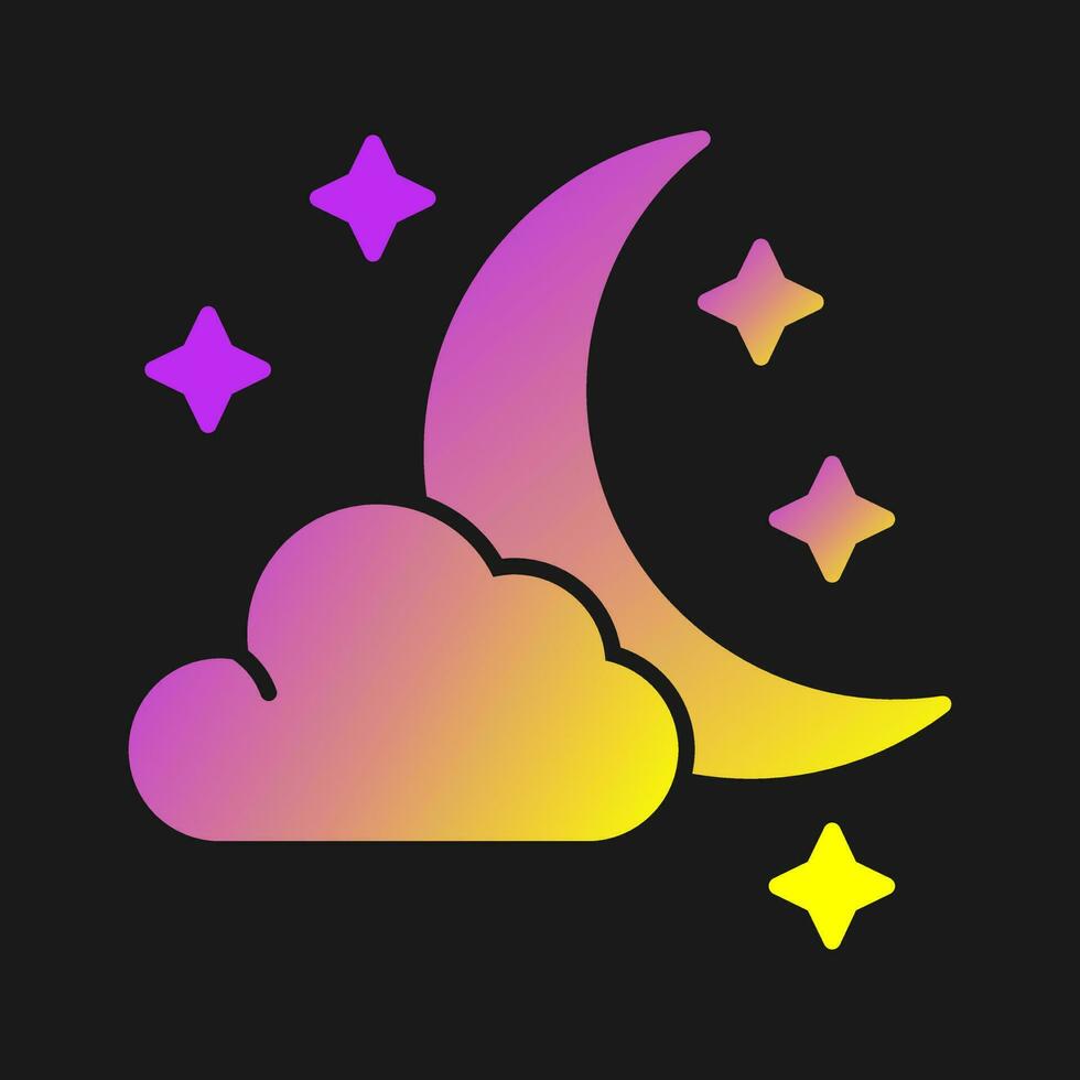 Starry Night Vector Icon