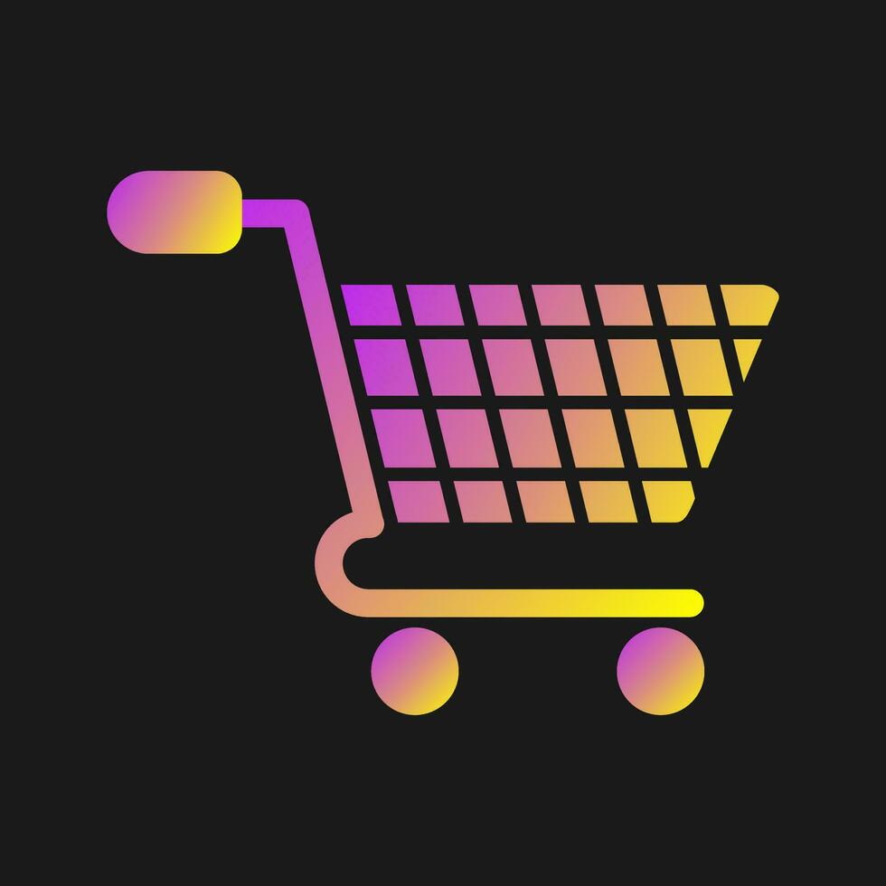 icono de vector de carrito de compras