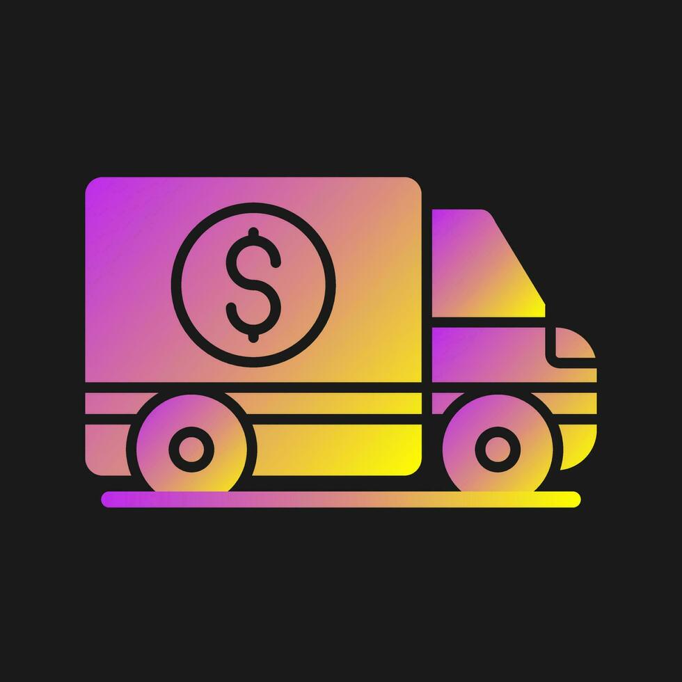 Money Truck Vector Icon