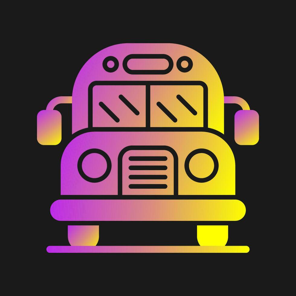 icono de vector de autobús escolar