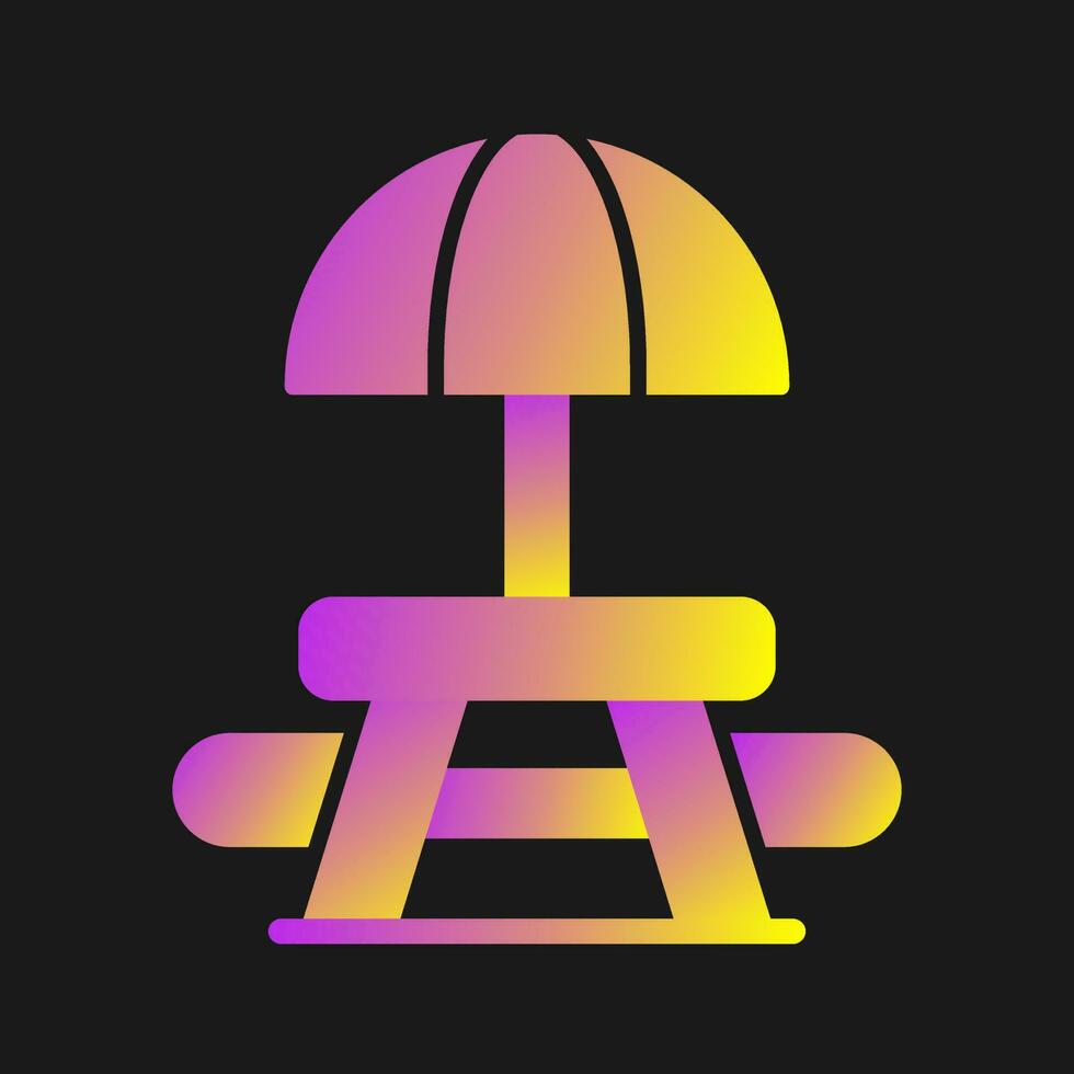 Picnic Table Vector Icon