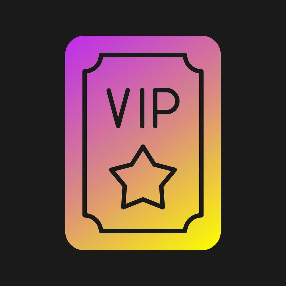 Vip Pass Vector Icon