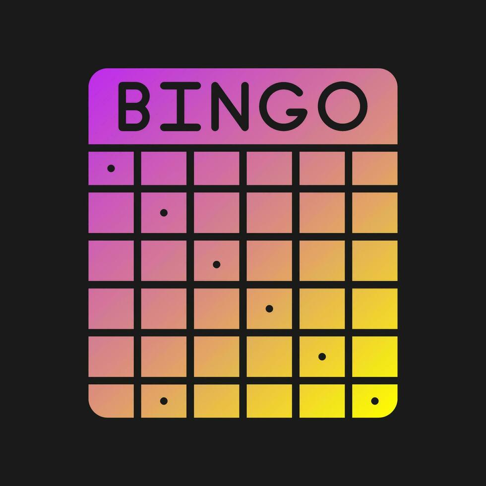 icono de vector de bingo