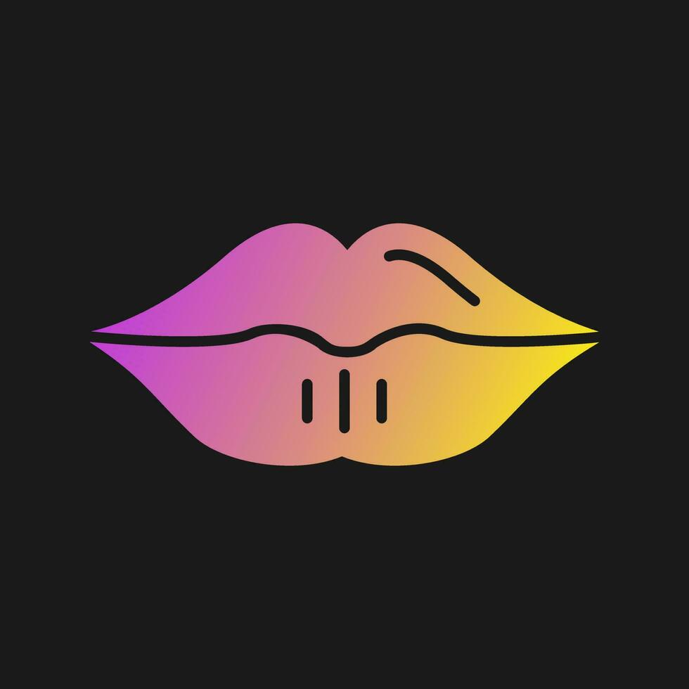 icono de vector de labios