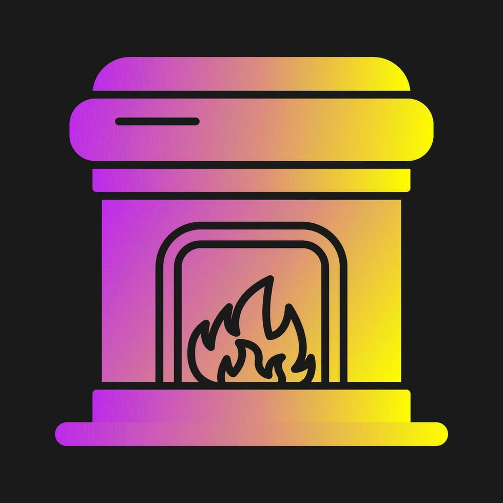 Fireplace Vector Icon