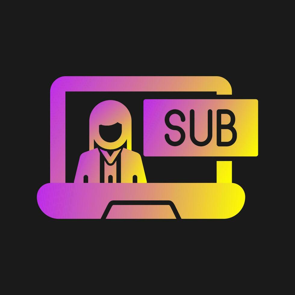 Subscriber Model Vector Icon