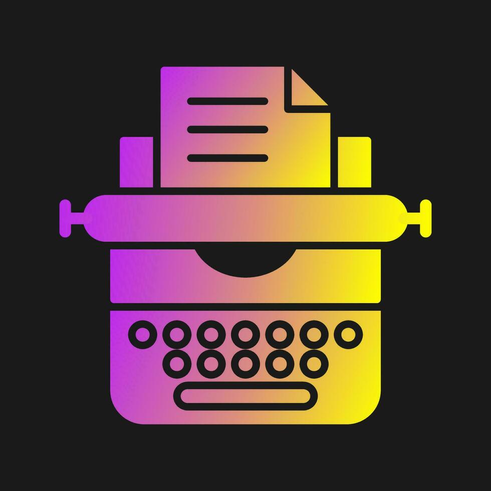Typewriter Vector Icon
