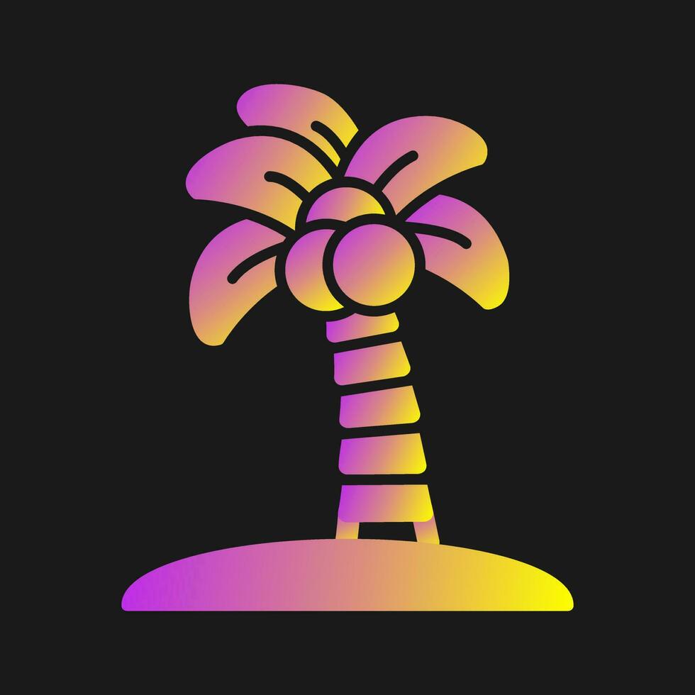 icono de vector de árbol de Palma