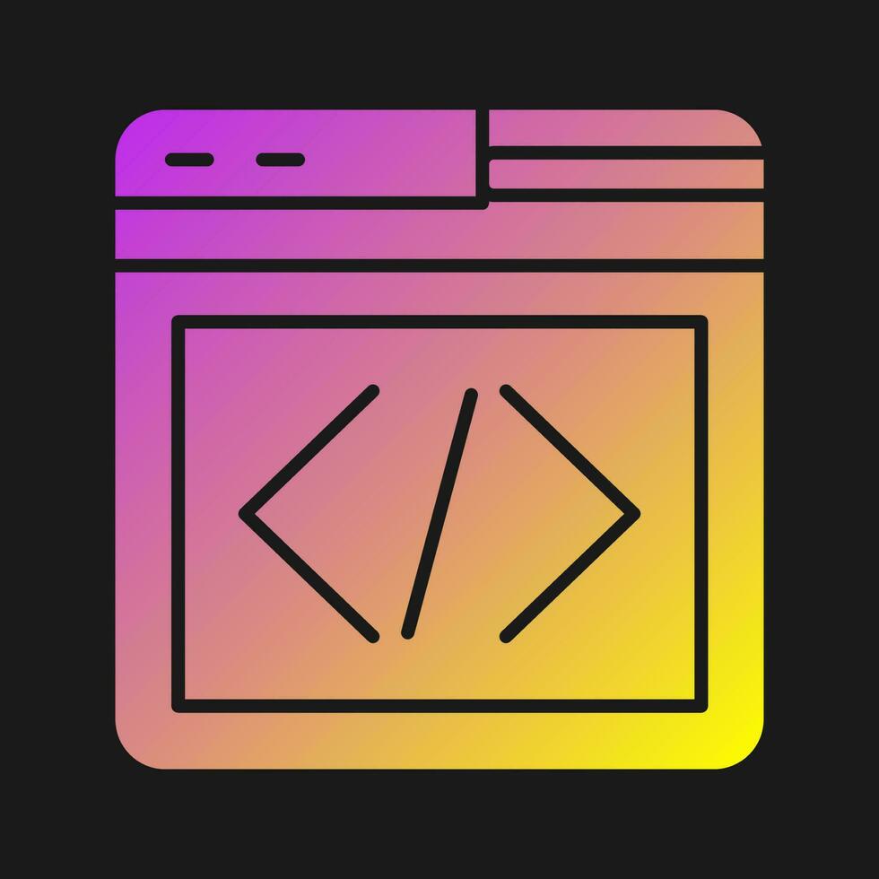 icono de vector de programación web