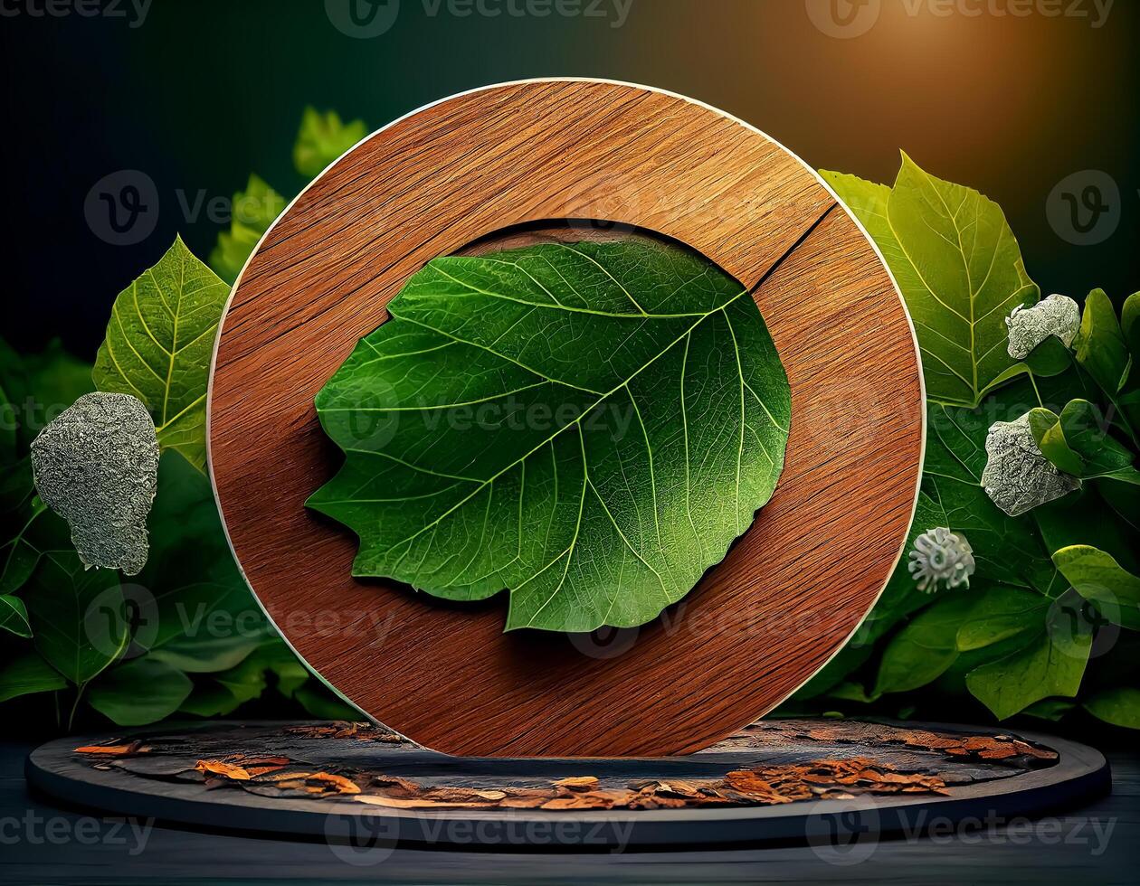 Abstract 3d podium for product presentation with geometric shapes, Empty round podium,Platforms for product presentation show new product background. photo