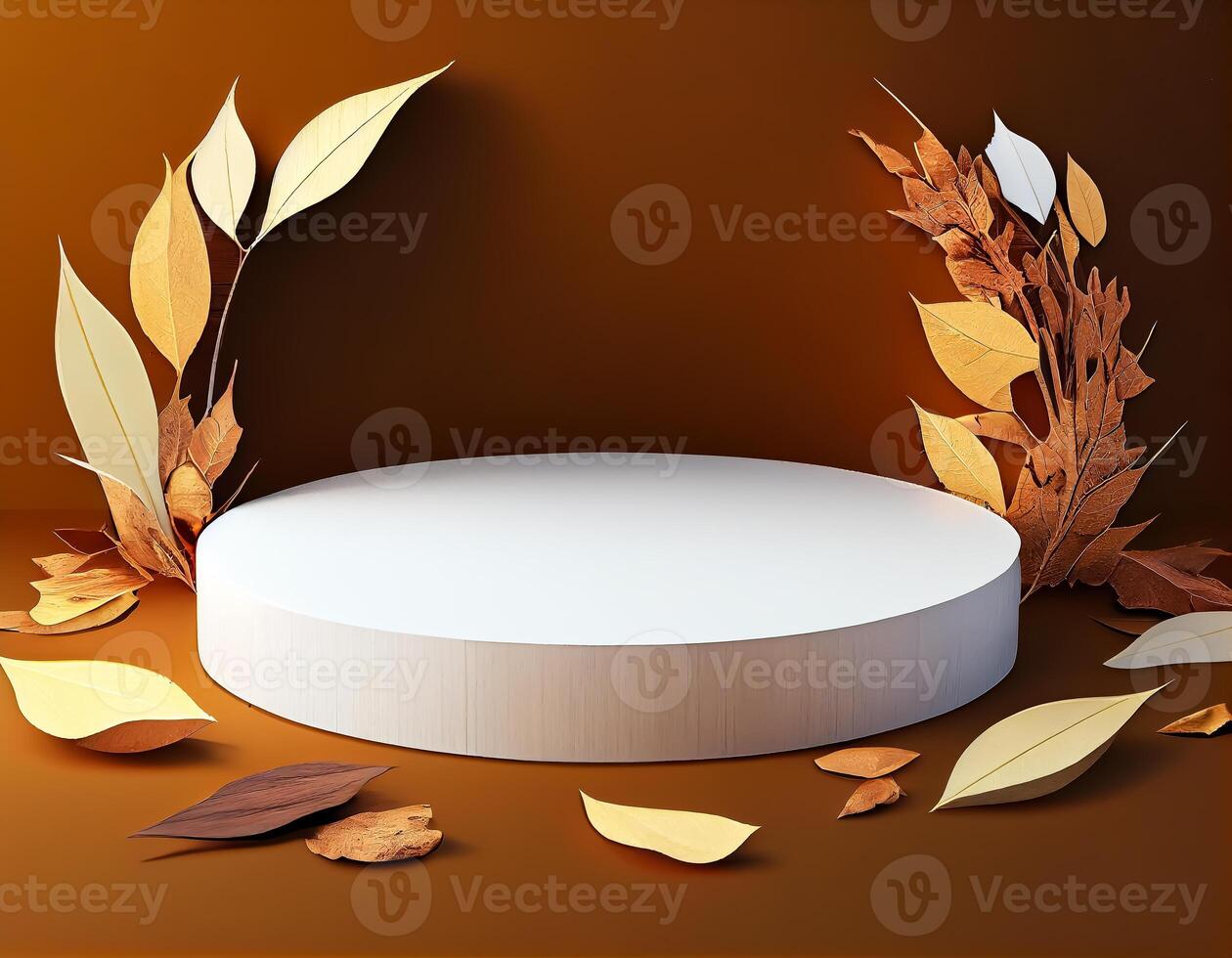 Abstract 3d podium for product presentation with geometric shapes, Empty round podium,Platforms for product presentation show new product background. photo
