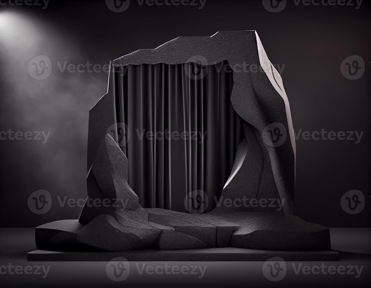 Abstract 3d podium for product presentation with geometric shapes, Empty round podium,Platforms for product presentation show new product background. photo