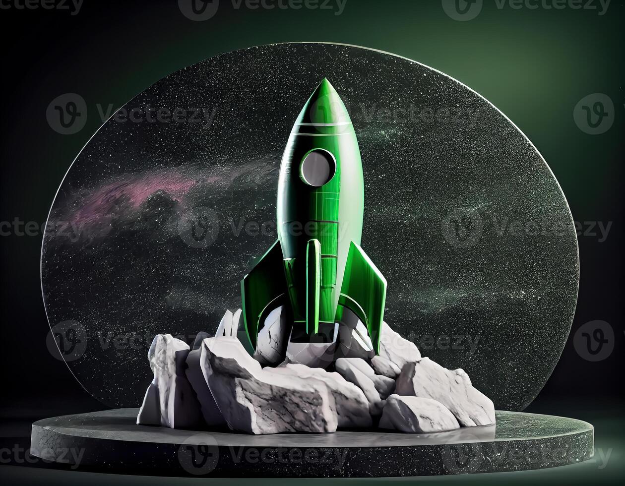 Abstract 3d podium for product presentation with geometric shapes, Empty round podium,Platforms for product presentation show new product background. photo