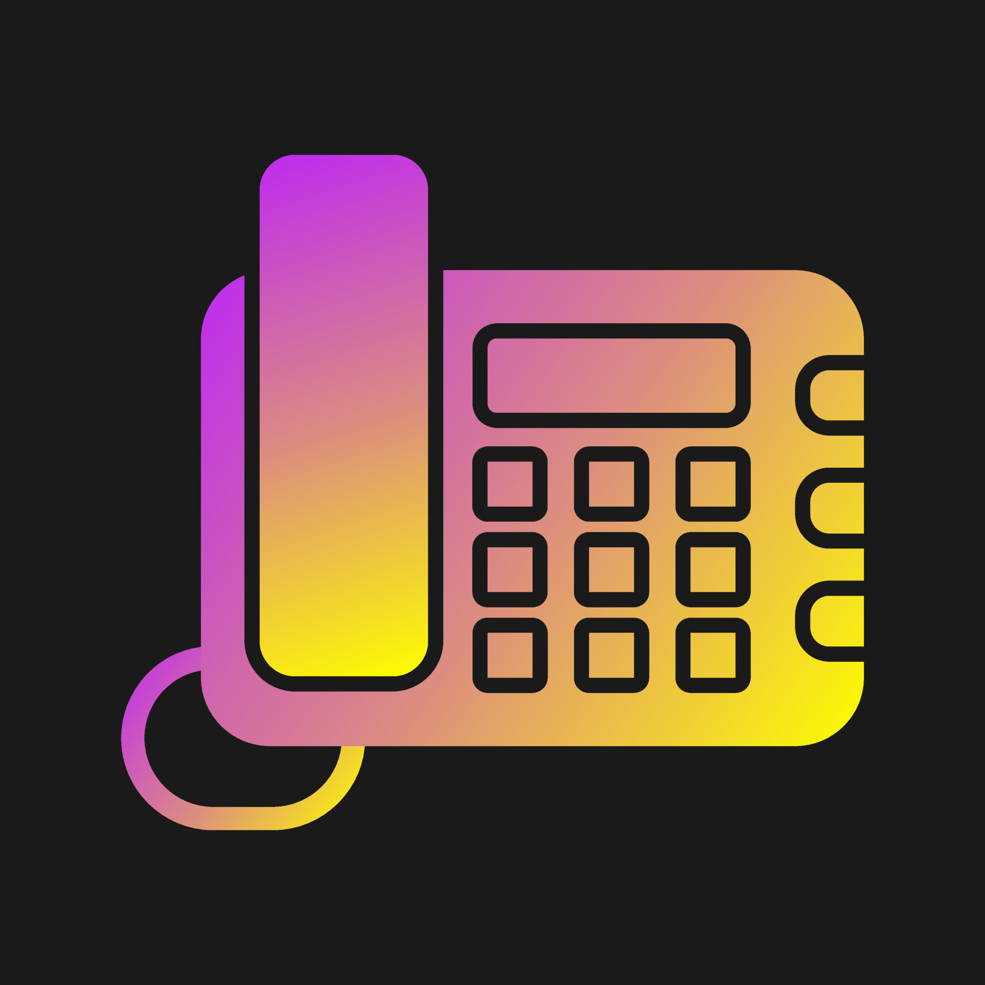Land Line Phone Vector Icon 23767210 Vector Art at Vecteezy