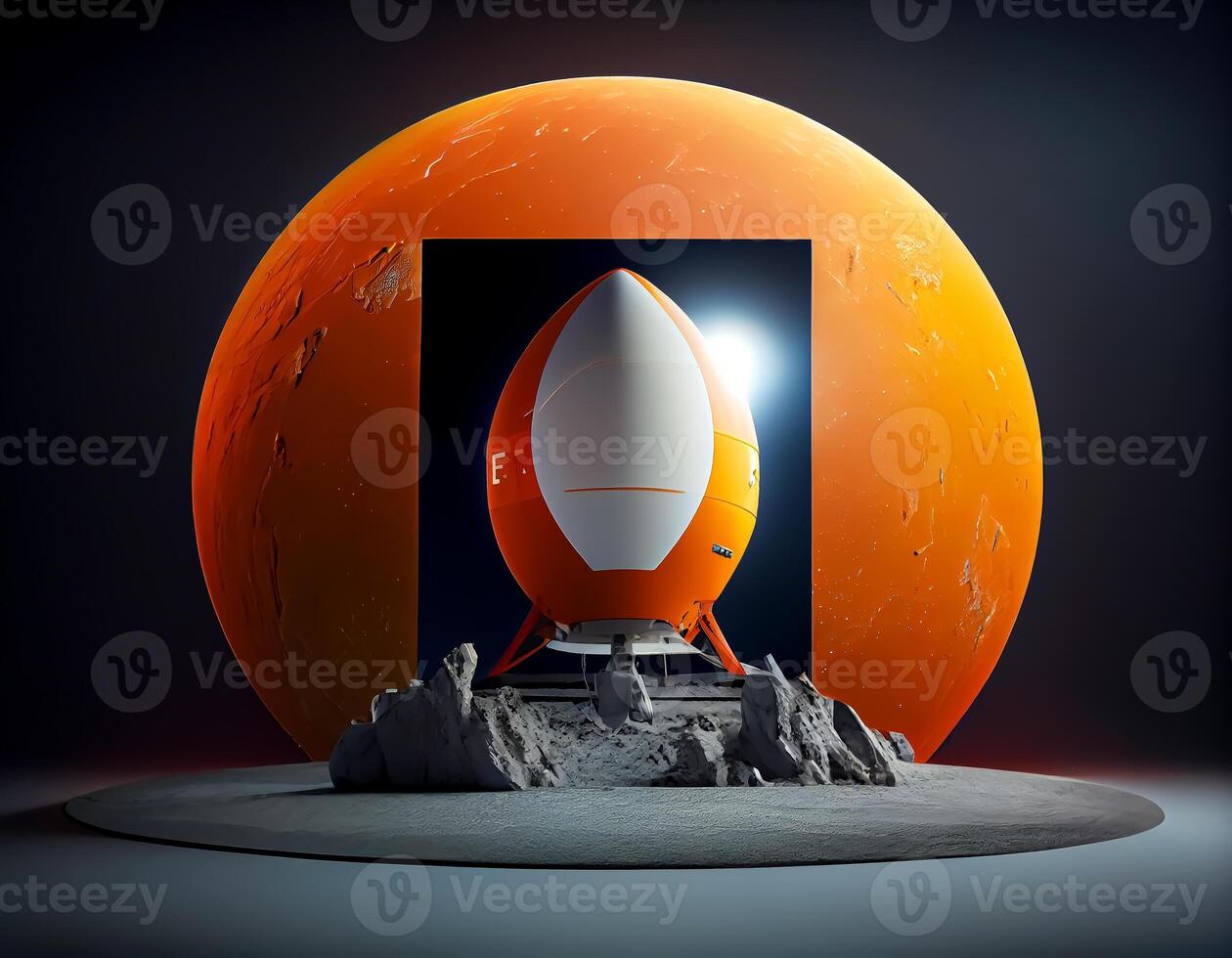 Abstract 3d podium for product presentation with geometric shapes, Empty round podium,Platforms for product presentation show new product background. photo