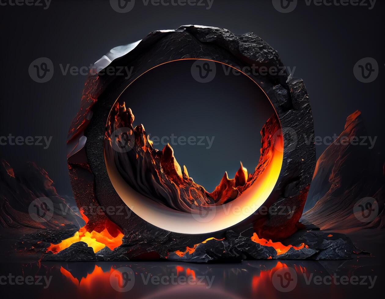 Abstract 3d podium for product presentation with geometric shapes, Empty round podium,Platforms for product presentation show new product background. photo