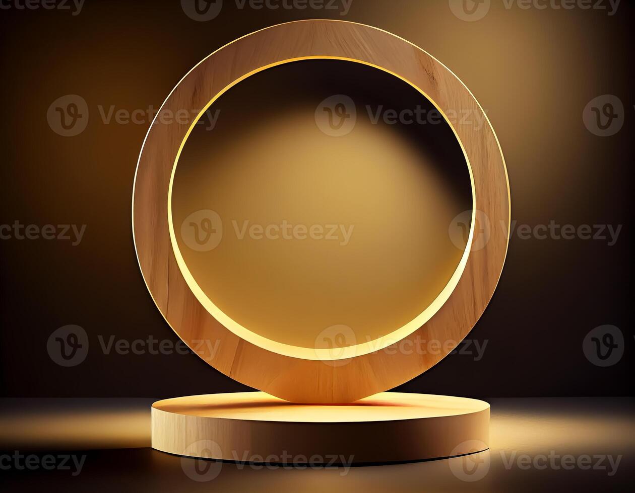 Abstract 3d podium for product presentation with geometric shapes, Empty round podium,Platforms for product presentation show new product background. photo