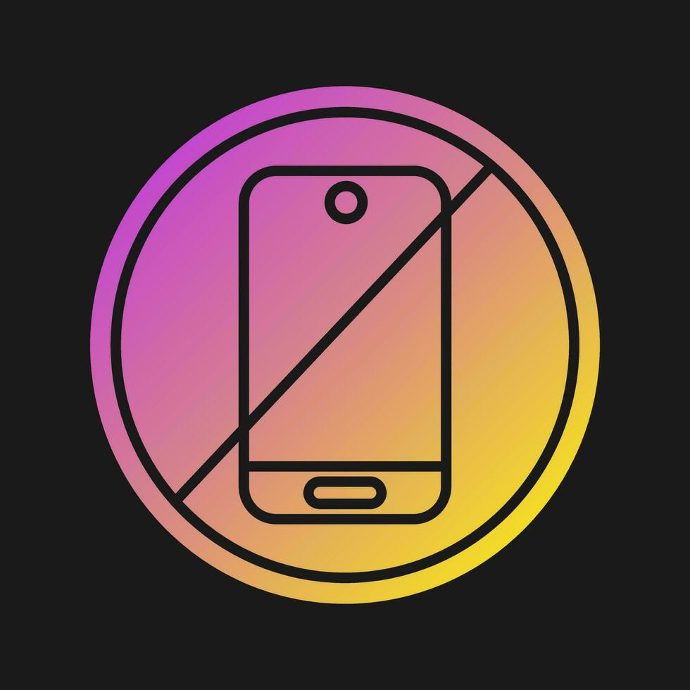No Phone Vector Icon