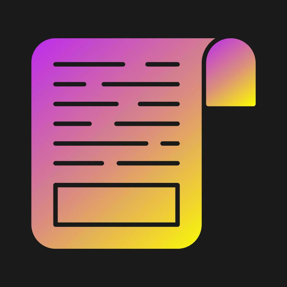 White Paper Vector Icon