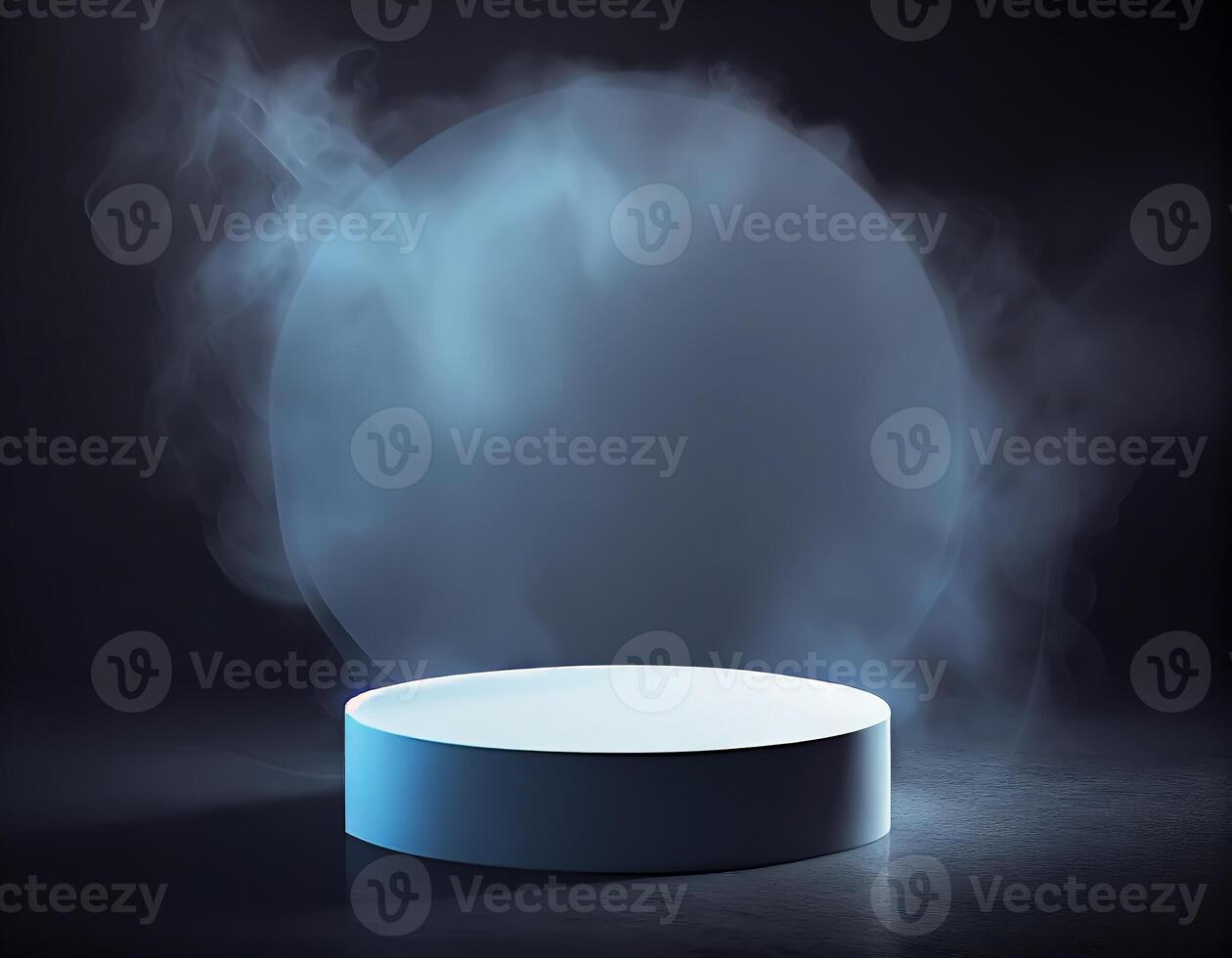 Abstract 3d podium for product presentation with geometric shapes, Empty round podium,Platforms for product presentation show new product background. photo