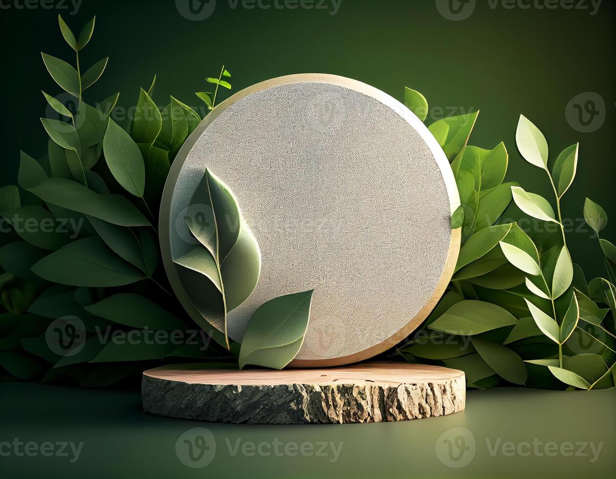 Abstract 3d podium for product presentation with geometric shapes, Empty round podium,Platforms for product presentation show new product background. photo