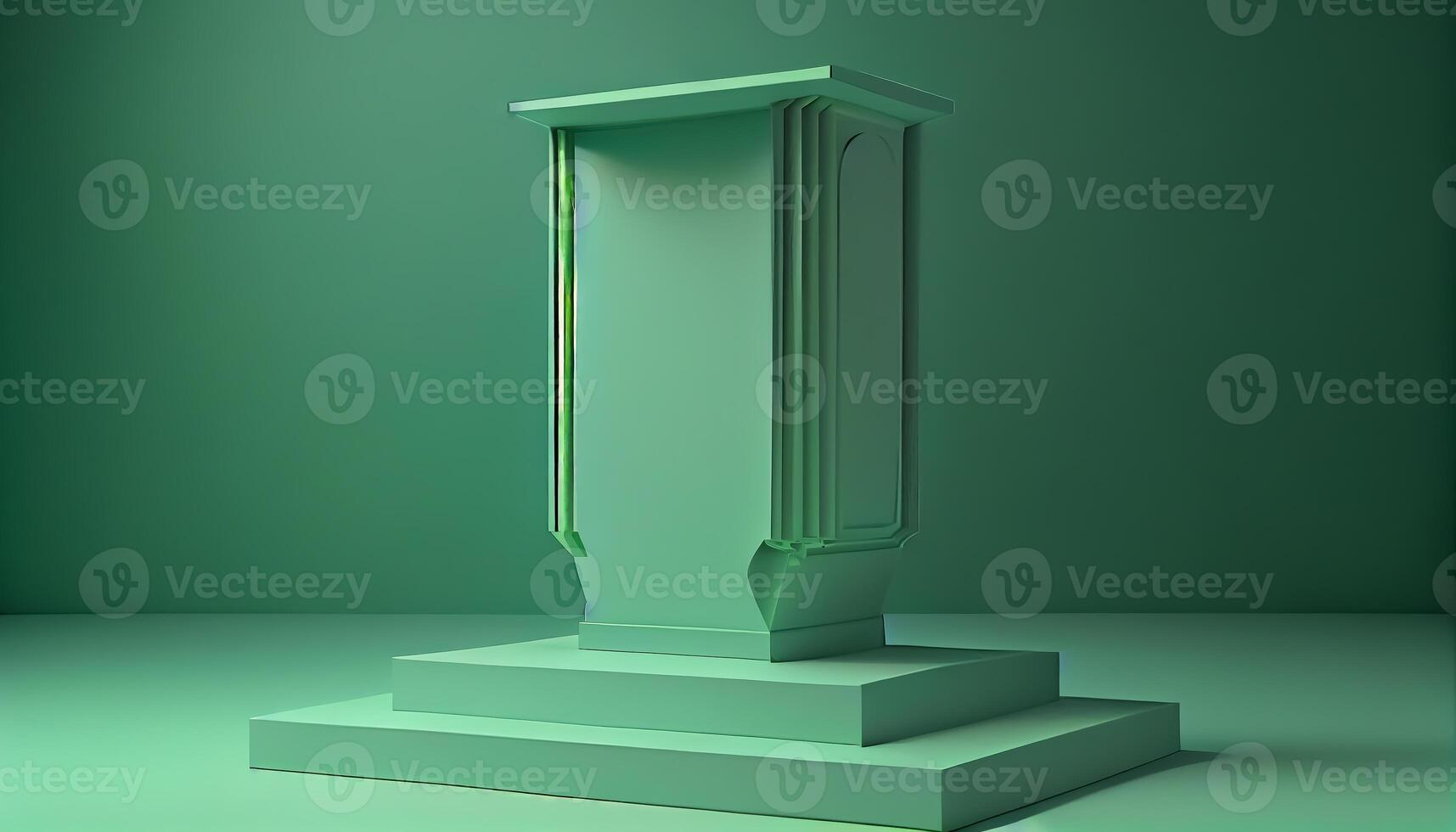 Abstract 3d podium for product presentation with geometric shapes, Empty round podium,Platforms for product presentation show new product background. photo