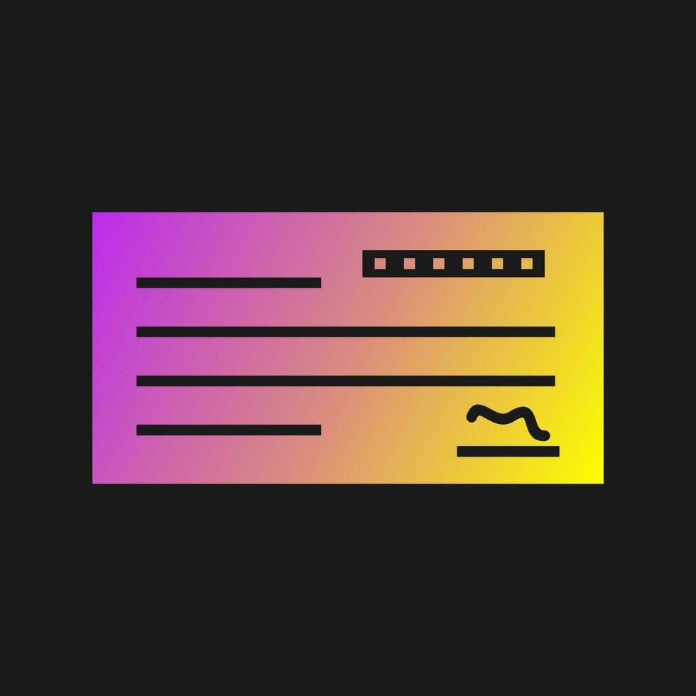 Cheque Vector Icon