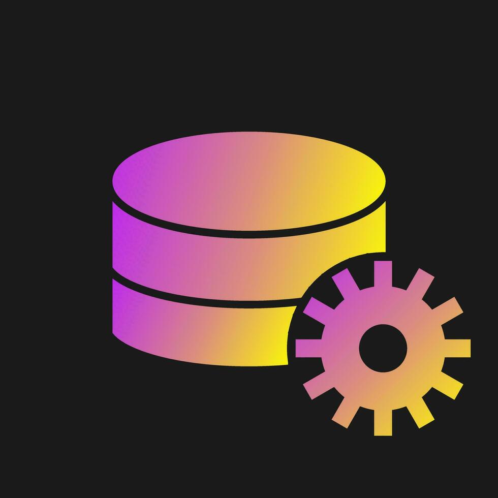 icono de vector de configuración de base de datos