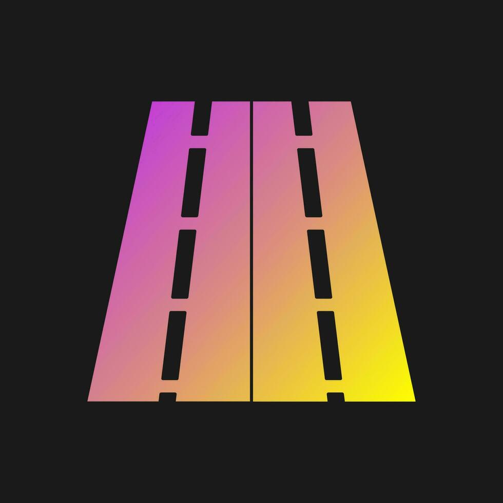 Two Way Road Vector Icon