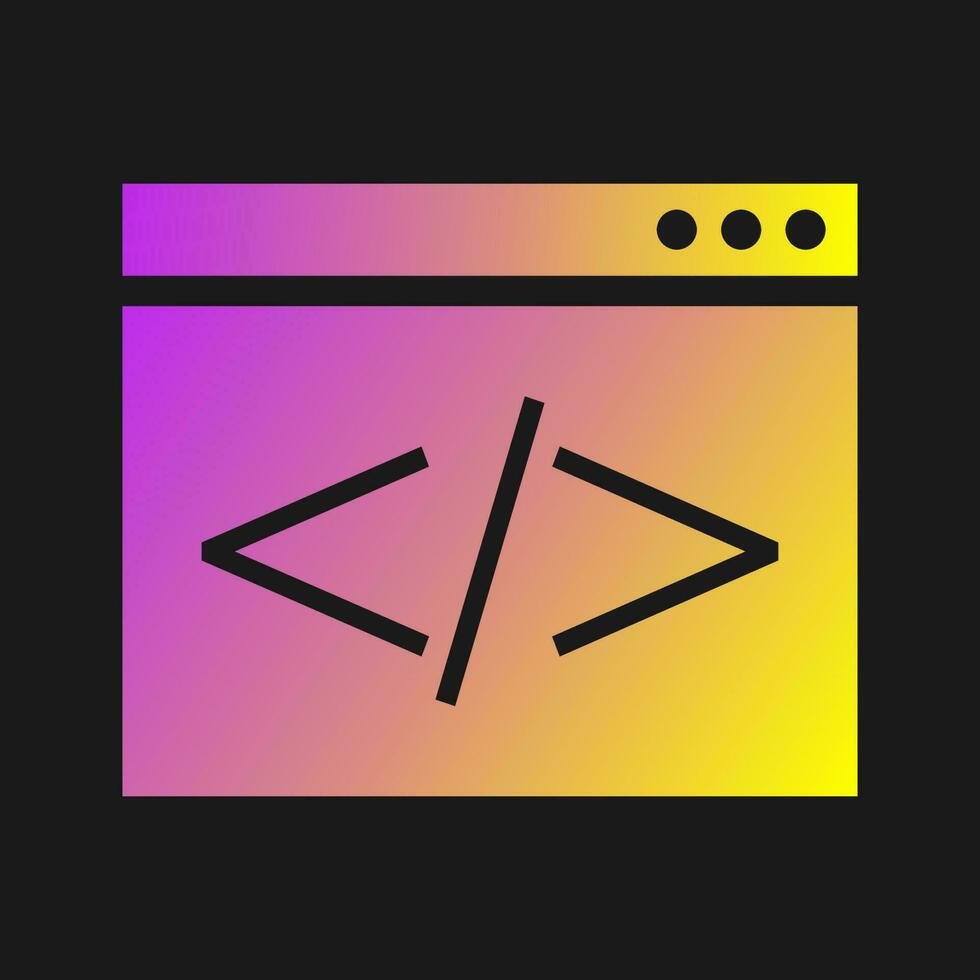 icono de vector de codificación html