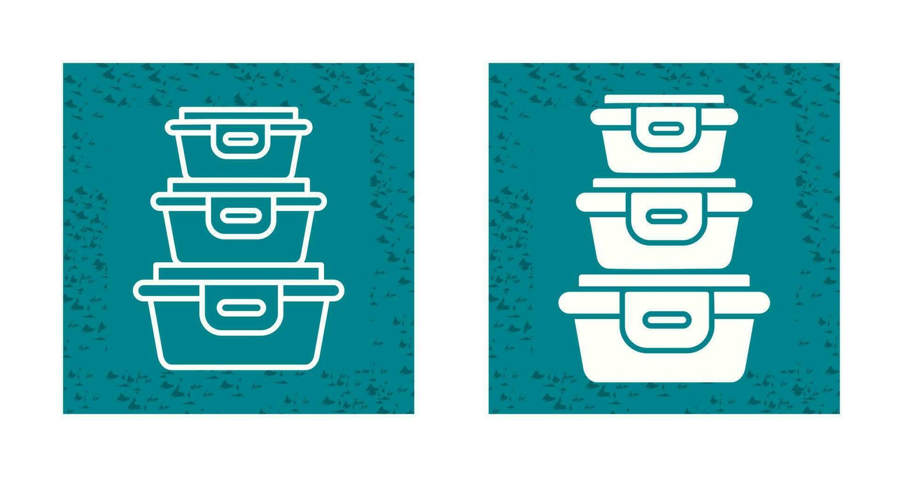 Plastic Food Container Vector Icon
