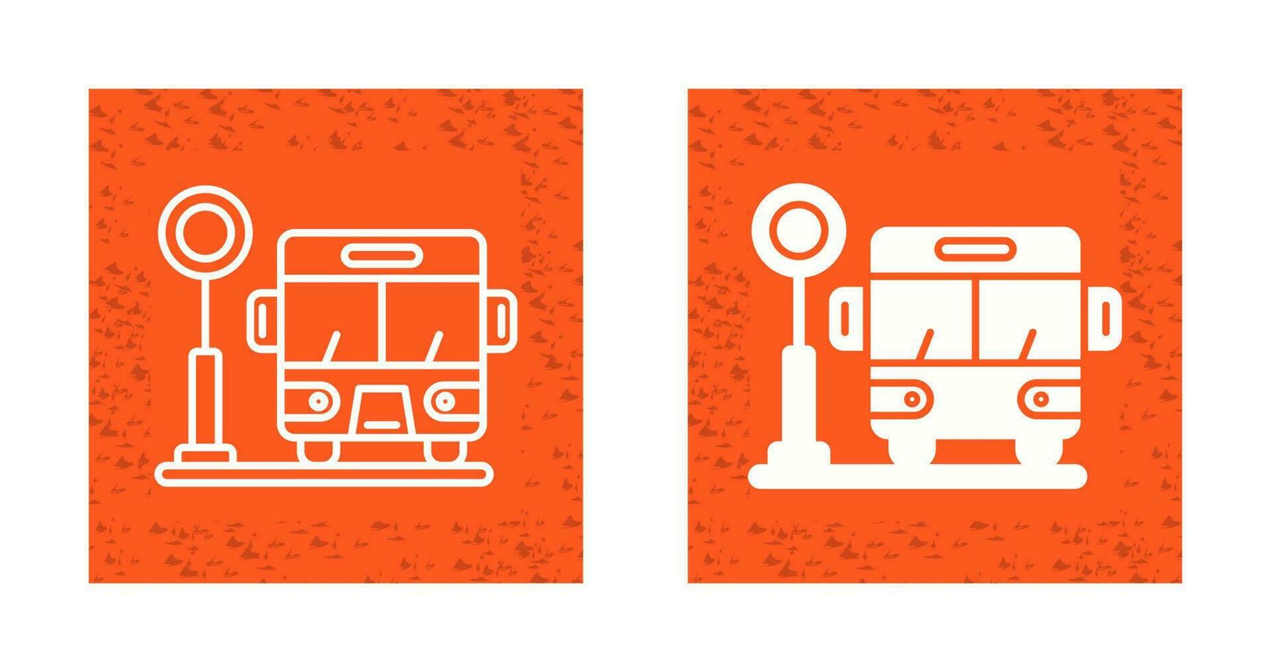 icono de vector de parada de autobús