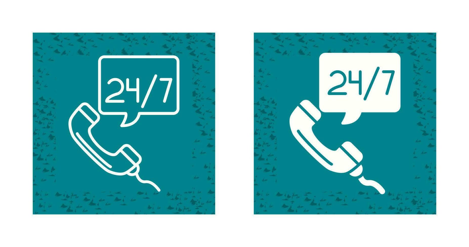 24 by 7 Vector Icon